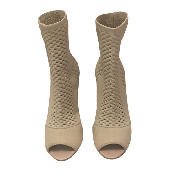 Charles by Charles David nude perforated shaft peep-toe boot - Picture 3 of 5